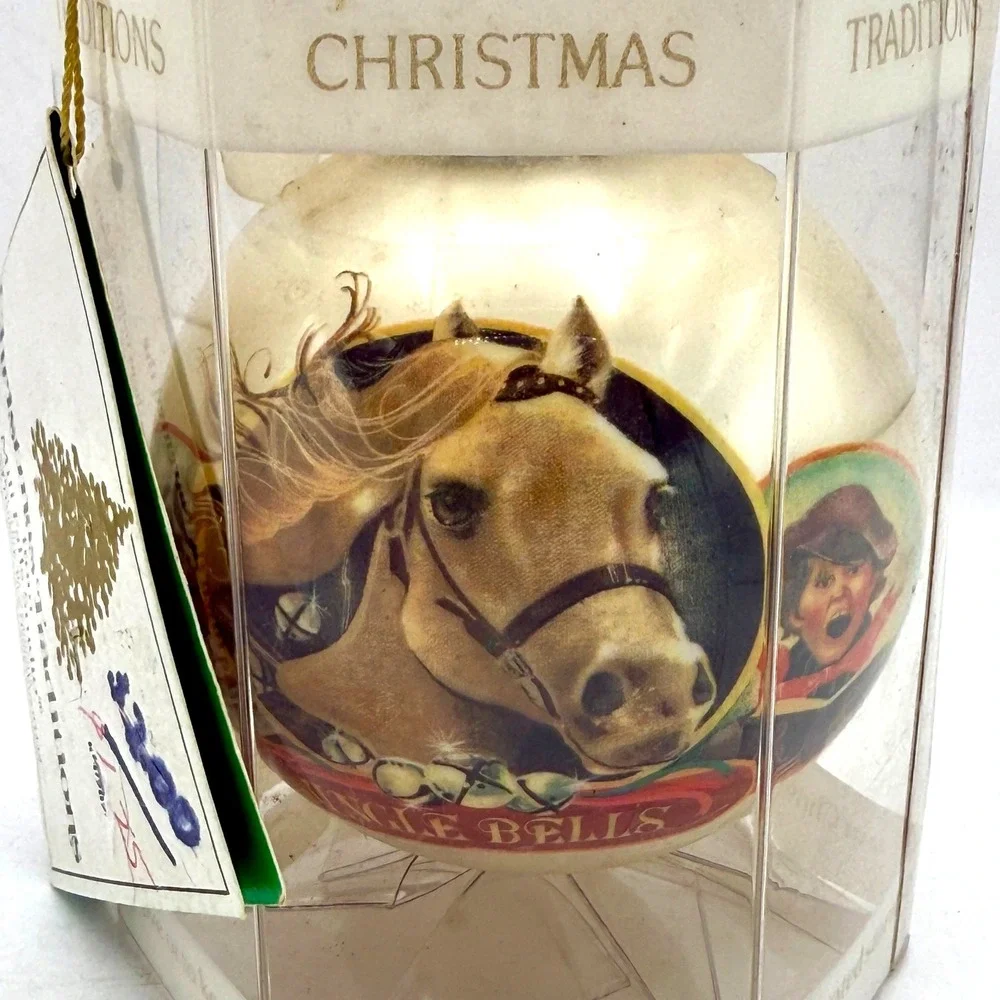 Vintage 1979 Mill Falls Studio Christmas Traditions Jingle Bells Horse Ornament